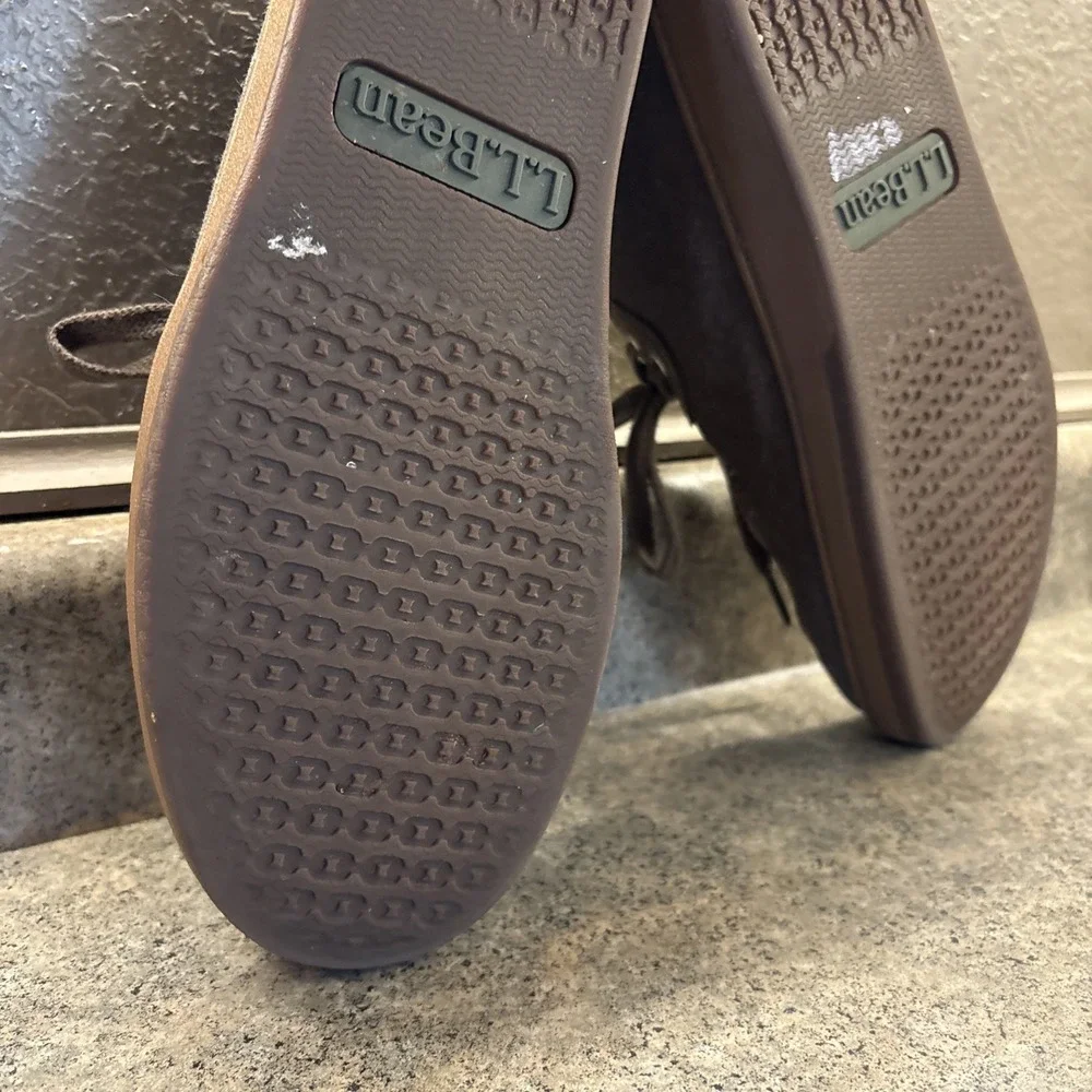 LL Bean Campside 2-Eye Brown Canvas Boat Shoe Loafers 505999 Men's Size 9.5M